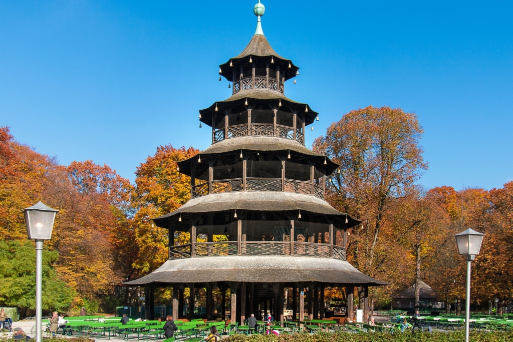 Chinese Tower in the English Garden in Munich
