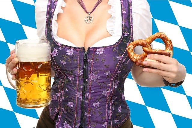 At the Oktoberfest in Munich it is popular to wear clothing that show just a peak of your breasts.