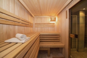 At the blue spa in Munich's Bayrischer Hot you can visit a relaxing sauna as part of their special wellness program