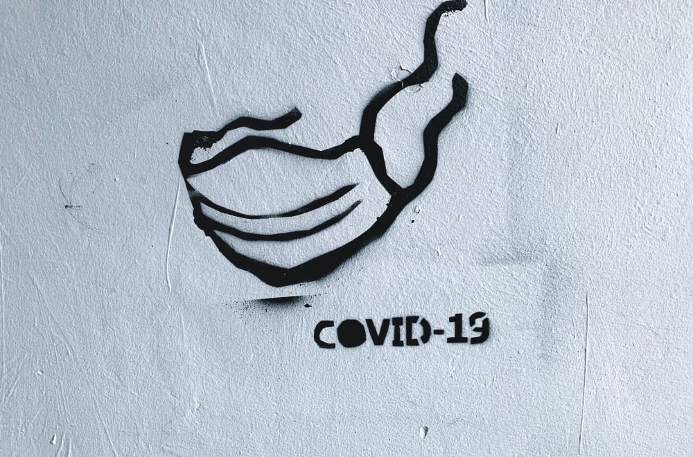 Graffiti Covid-19 Masken München