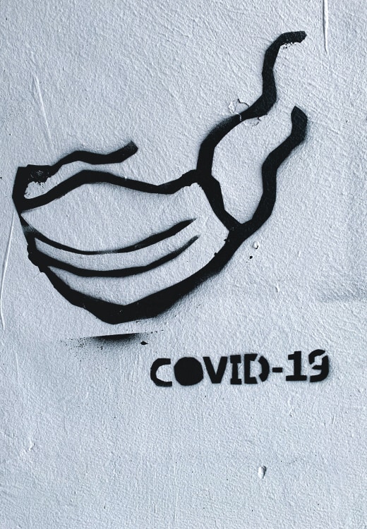 Graffiti Covid-19 Masken München