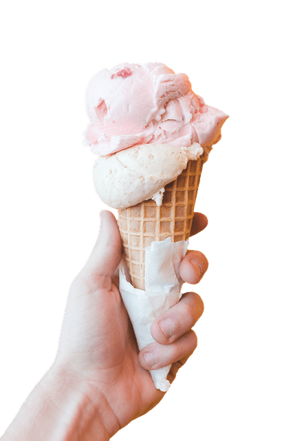 Strawberry icecreame cone