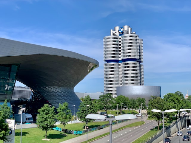 BMW building next to the Olympiastadium in Munich